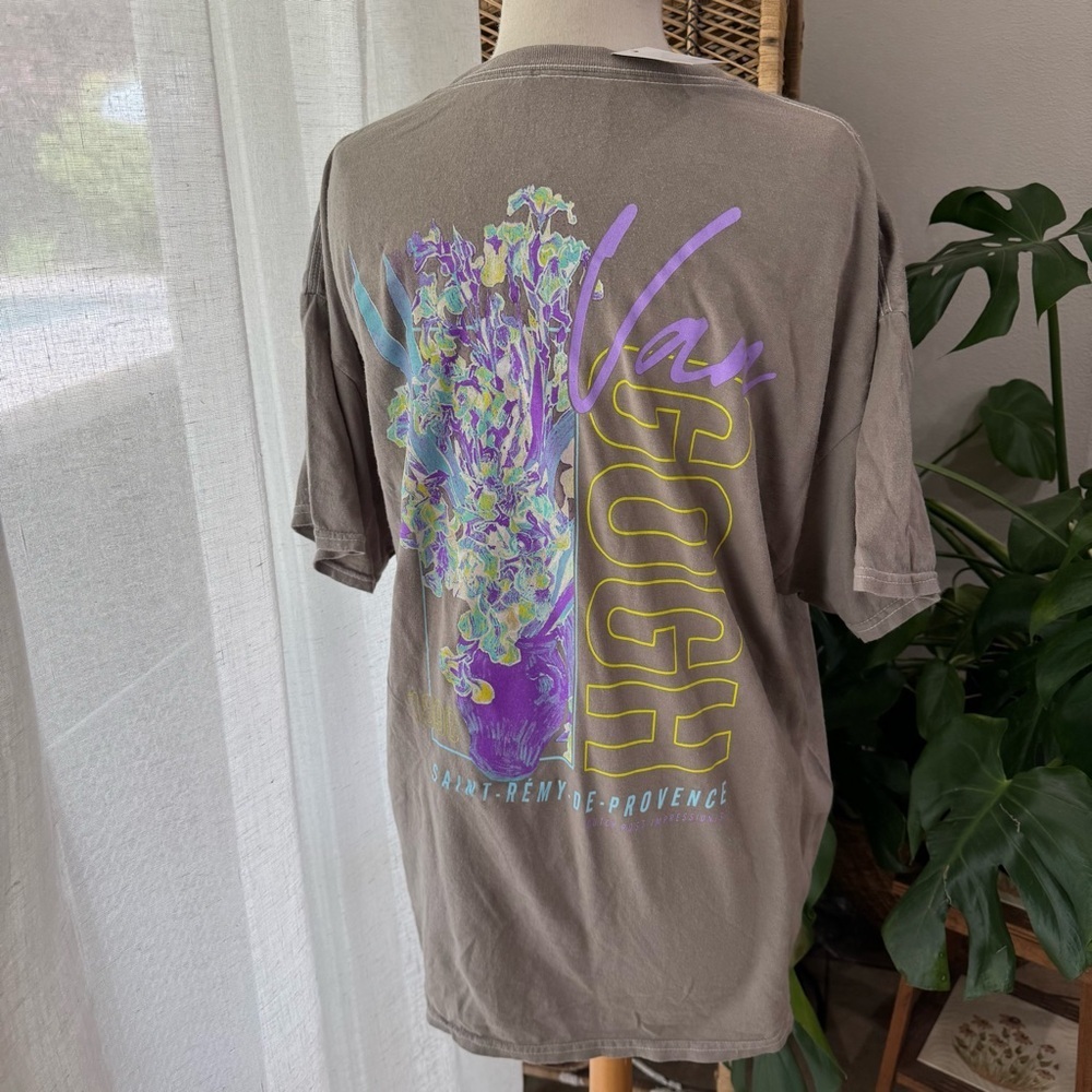 Van Gogh‎ Graphic Men's Shirt - Gray
